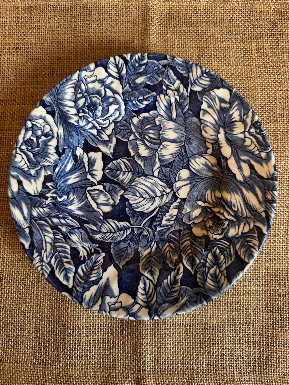 Churchill Bermuda Blue 8” Salad Plate Floral Georgian Collection England